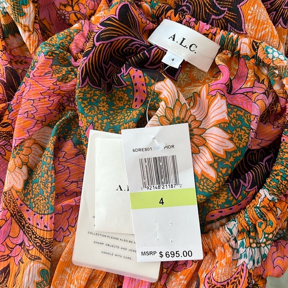 A.L.C. Izzy Silk Fit &Flare Cutout Dress, Size 4 New w/Tag Retail $695 SOLD OUT! - Picture 11 of 14